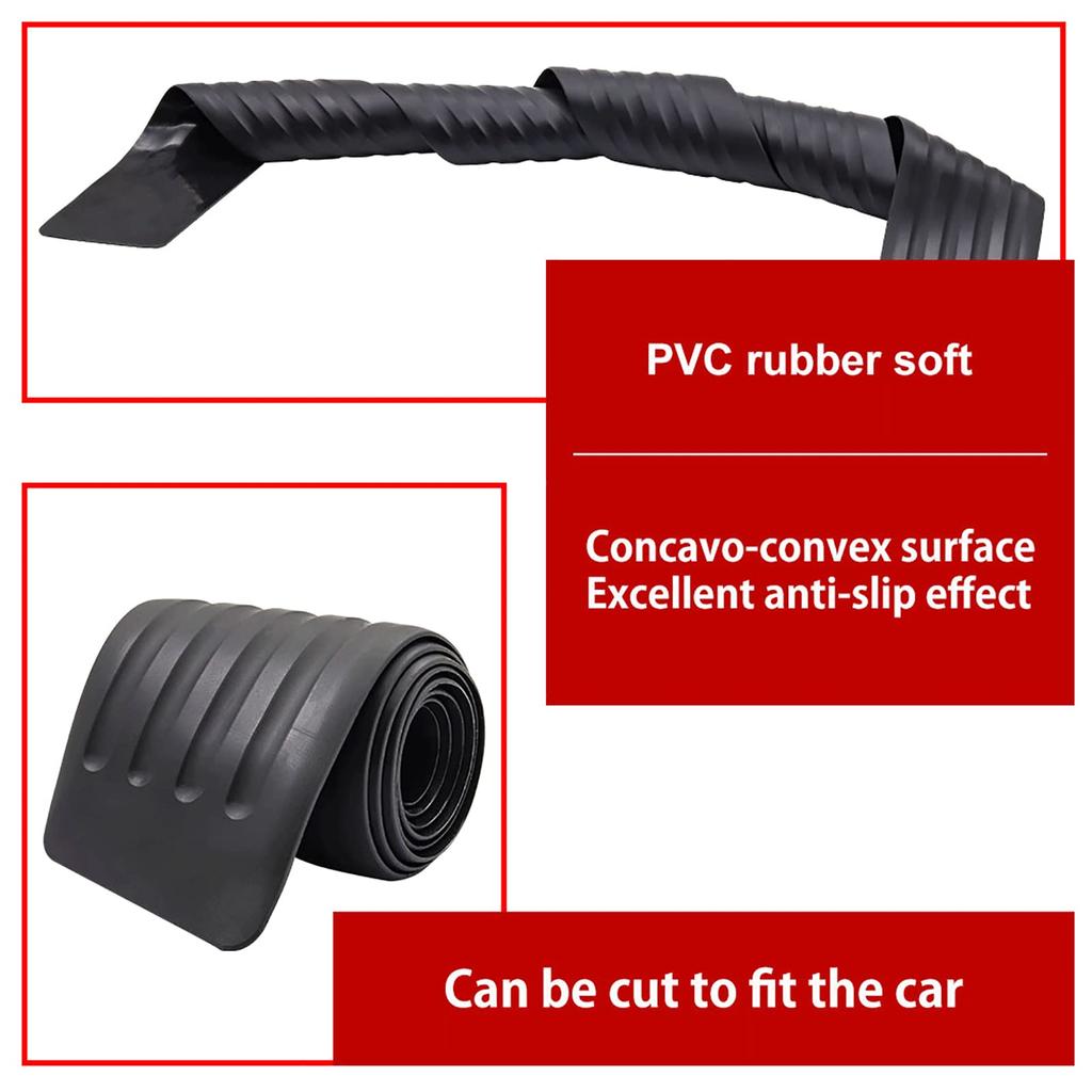 Aoling Rear Bumper Step Trunk Guard Luggage Step Rear Bumper Tape Soft 1 Roll Guard, Protector, Cover, Protector, Adhesive, Double-Sided Included,