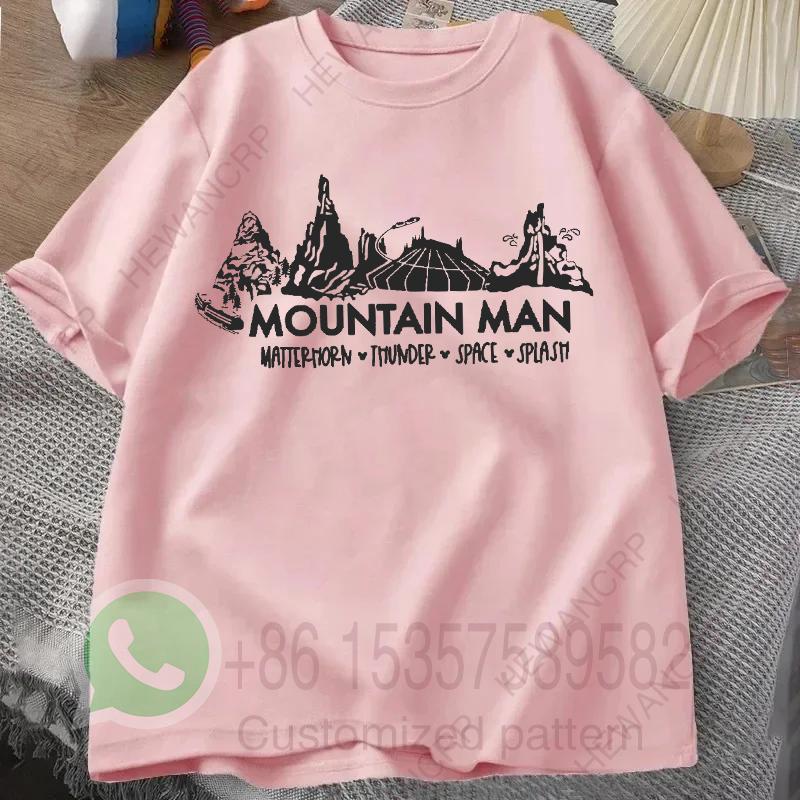 Mountain Mens Tracksuit Tshirt Round Neck Shortsleeved Tops Summer Casual Pullover Sportswear Fashion Breathable Streetwear