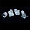 4Pcs 10Kg Universal Swivel Casters 1" Wheels Castor White Pp Nylon Roller Wheel