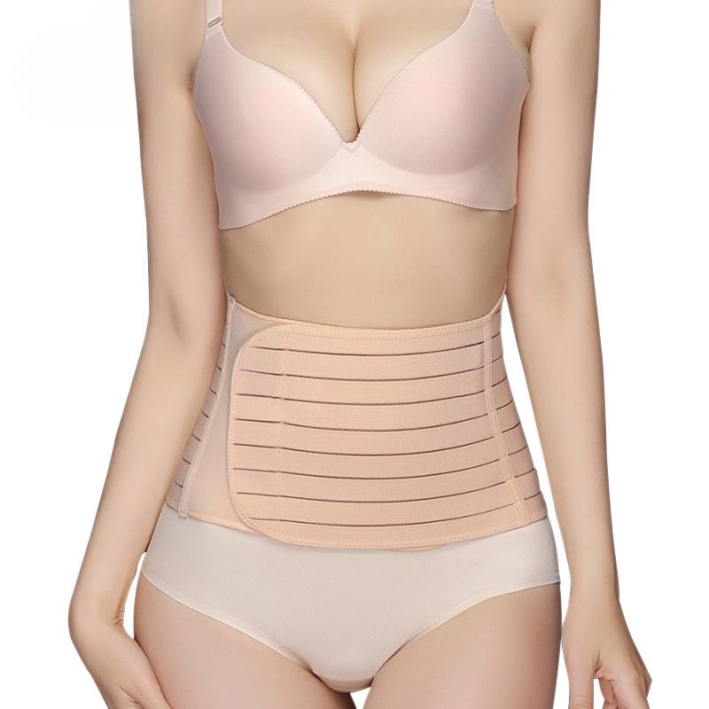 

Женское летнее корректирующее белье с высокой эластичностью, корректирующий пояс для талии, послеродовой поддерживающий пояс для живота XL абрикосовый