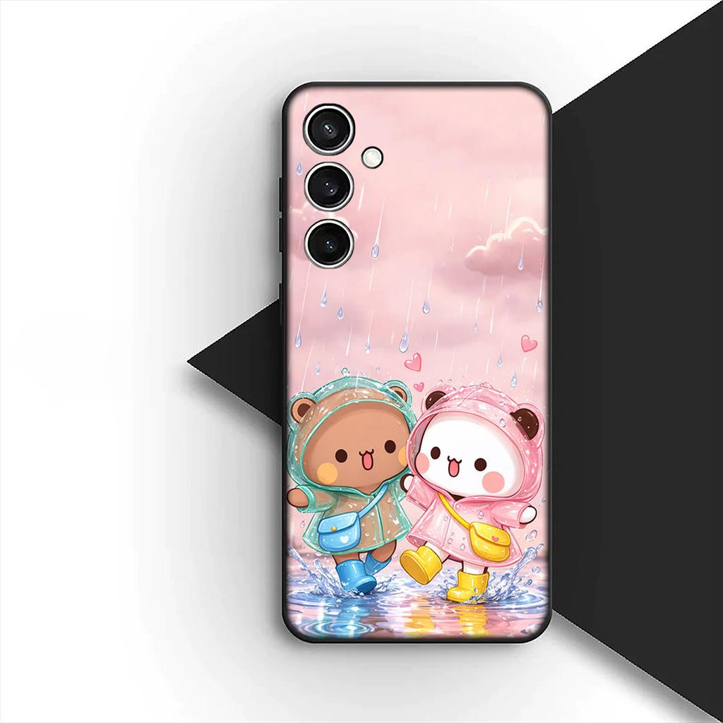 for Samsung Galaxy S20 S22 S21 FE Ultra Plus A07 A17 A15 A16 A25 A57 A37 Phone Cover Soft Case Bubus Panda Cartoon Bear Dudus