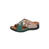 Large Size Color Matching Slippers Women's New Fish Mouth Thick Bottom Fashion Belt Buckle One-word Cool Slippers