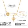 2026 New Fashion 5A Zircon Sunflower Pendant Necklace with Shell Star Bracelet Set Sparkling Eight-Pointed Star Gift for Women