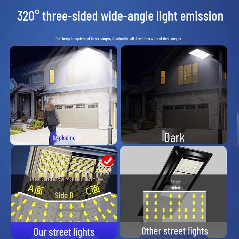 Jundingying 30000W Outdoor Solar LED Sensor Street Light