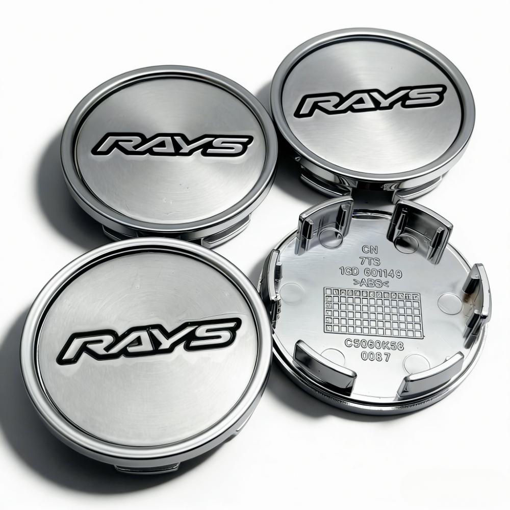 4 szt. Emblemat z logo Rays Racing Nakładki na środek kół samochodowych 58 MM Klipsy 58 MM Obręcz Nakładki na piasty Osłona przeciwpyłowa Koła Nakładka na piastę Wymiana Akcesoria samochodowe