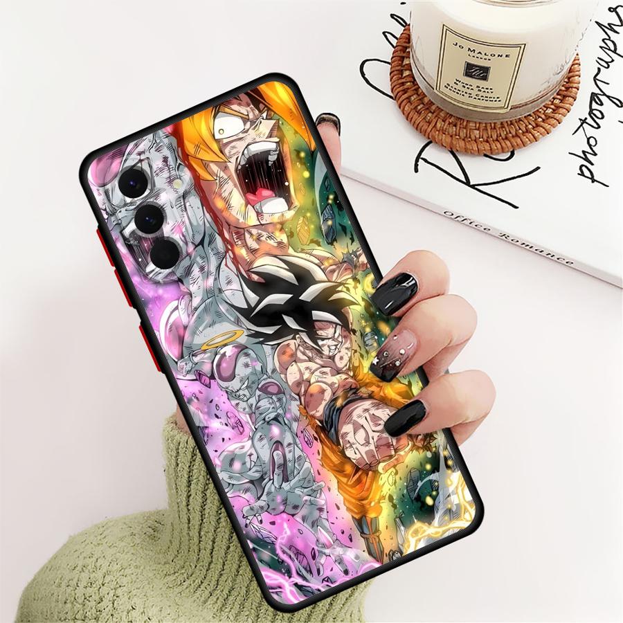 Dragon Ball Goku Vegeta Back Phone Cover Case for Samsung Galaxy A54 A24 A21s A73 A22 A34 A53 A52 A56 A25 A26 A35 A36