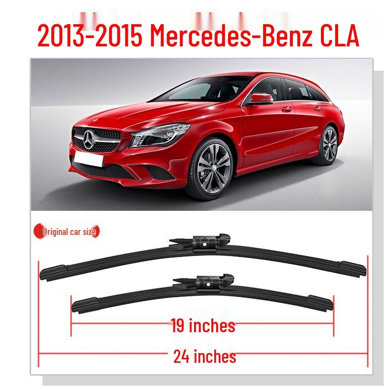 Mercedes CLA Wiper Blade for Models 2015-2019: Frameless with Rubber Strip