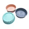 Charlotte Kakform Non-stick Silikon Rund Kakform för Ostkaka Chokladkaka Regnbågskakor Tarteletter Pajer Bröd Mousse Lätt att Rengöra Hållbar Bakeware