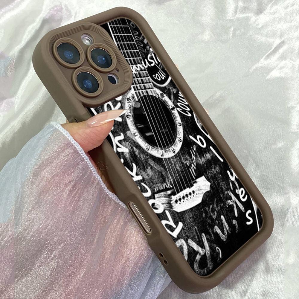 

JT463 Rock Roll for iPhone 17 16 15 14 13 Pro Max Samsung S26 S25 Ultra A17 A07 A56 A16 Xiaomi 15T Redmi 15c 14C Soft Case Redmi 15C 4G/5G(171.6) коричневий
