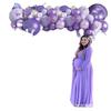 Pink Purple Latex Balloon Set 3D Butterfly Agate Pentagram Aluminum Film Balloon Girl Birthday Party Decoration