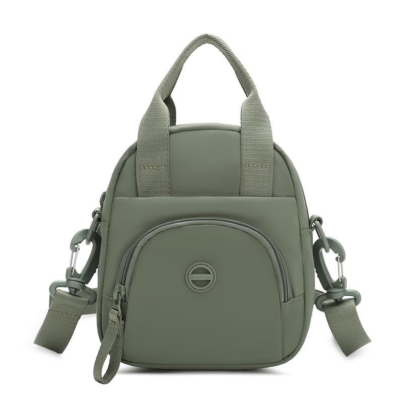 Women's Solid Color Nylon Bag Large Capacity Mobile Phone Bag Shoulder Bag Crossbody Bag