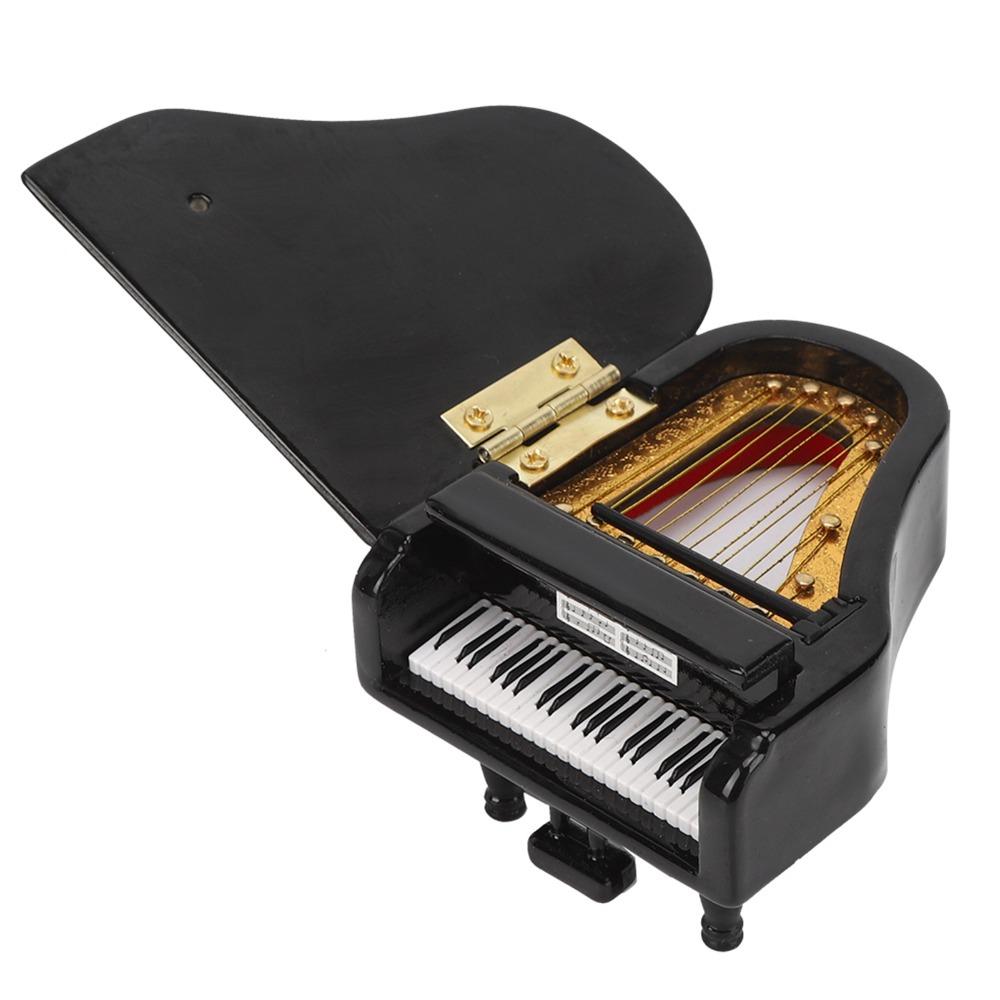 With Pedal Miniature Piano Basswood Piano Music Box Valentine's Day Surprise