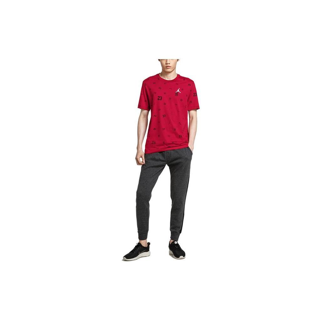 Jordan Printed Round Neck Loose Short Sleeve T-Shirt Men Tops Red AT0551-687