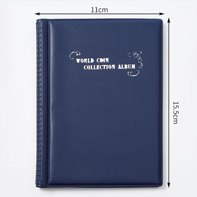 Kniha na sbírku mincí se 120 kapsami 10 stran Držák na sbírku mincí Album Organizér na pamětní mince Úložný prostor