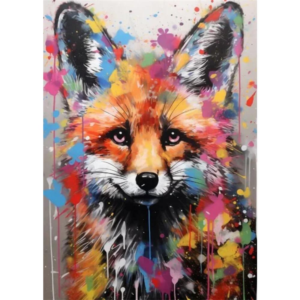 

Постери Графіті-мистецтва Banksy Тварини Тигр Вовк Панда з Кулькою Вуличне Настінне Мистецтво Полотно Картина Абстрактний Поп-арт Декор для Дому 50x75cm No Frame