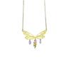 Gold Butterfly Wing Necklace for Women - Fairy Crystal Goddess Pendant Original Design Jewelry