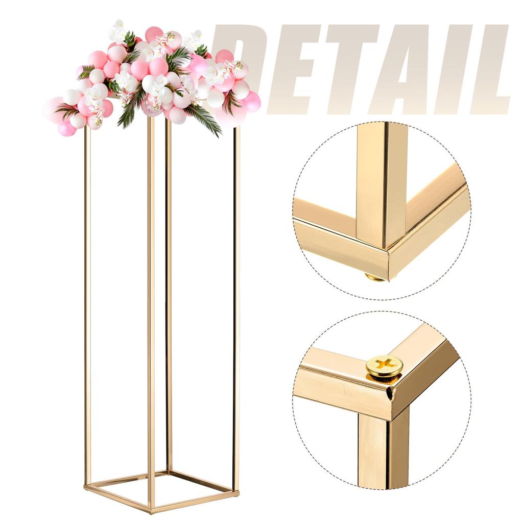 Uxcell Wedding Flower Vase Metal Flower Stand for Wedding Party Dinner Centerpiece Height 40cm 60cm 80cm Flower Gold 1 Set Stand, Pillar, Decoration,