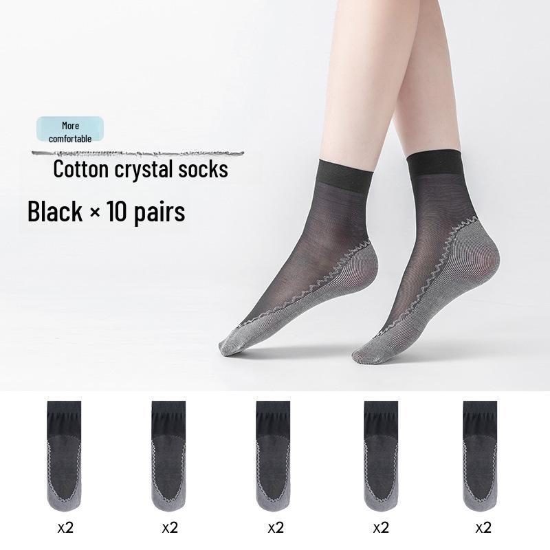 Ultra-Thin Summer Sheer Stockings: Wear-Resistant, Snag-Free, Invisible, Black & Nude