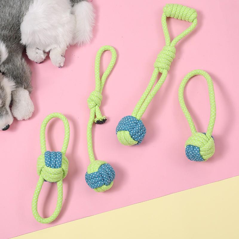 Durable Cotton Rope Woven Teething Toy for Medium to Large Dogs