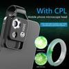200X LED Lighted Pocket Microscope with Builtin LED Universally Smartphone Digiscoping Adapter Clip Macro Lens
