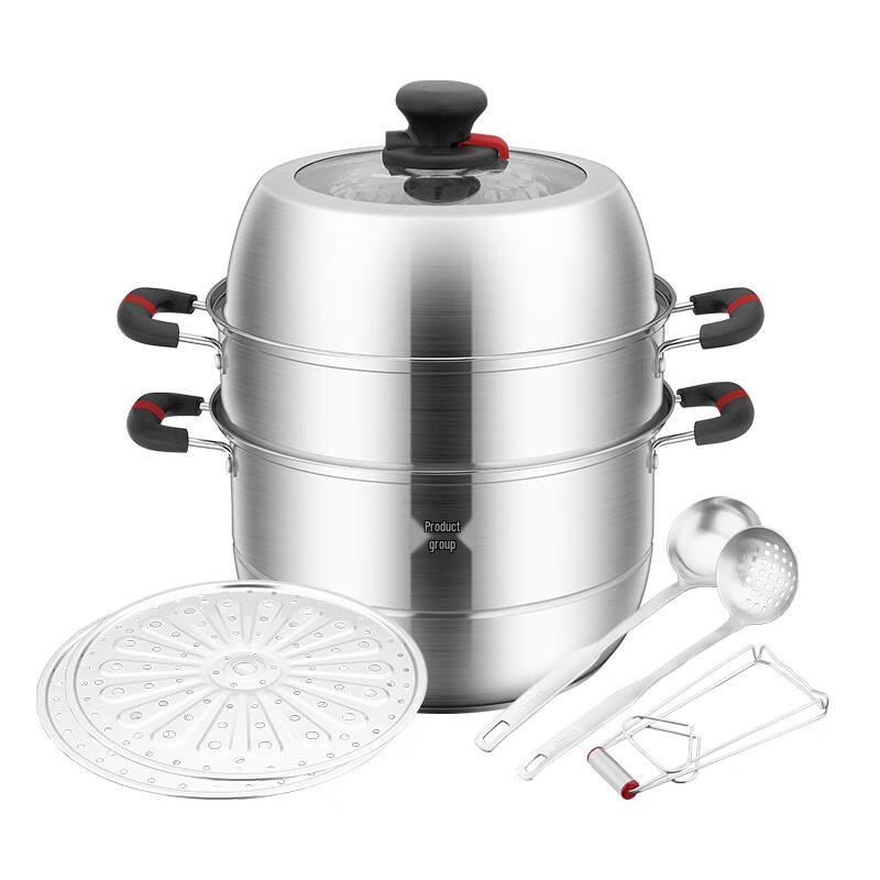 Pinya Jinding 304 Stainless Steel 3-Layer Steamer Set