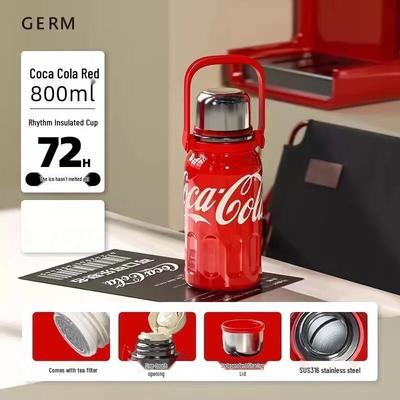 Gemi Coca-Cola 800ml Isolierter Trinkbecher mit Strohhalm