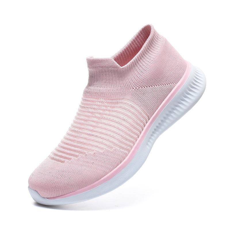 

Women s shoes fly-woven shoes socks shoes spring and summer low-top hollow ventilation hole sports shoes 2025 new casual shoes work shoes 41 рожевий