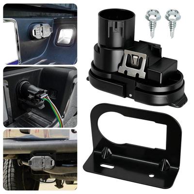 Style 7-Way & 4-Way Trailer Wiring Harness With Bracket, For 2007-2024 F150, Chevy Silverado, Ram