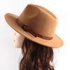 Unisex British Wool Felt Flat-Top Fedora Hat for Autumn/Winter