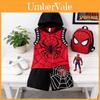 Spiderman Kinder Kurzarm Zweiteiler Set Mit Kapuzenpullover Baumwolle Sommer Outfit Für Kinder