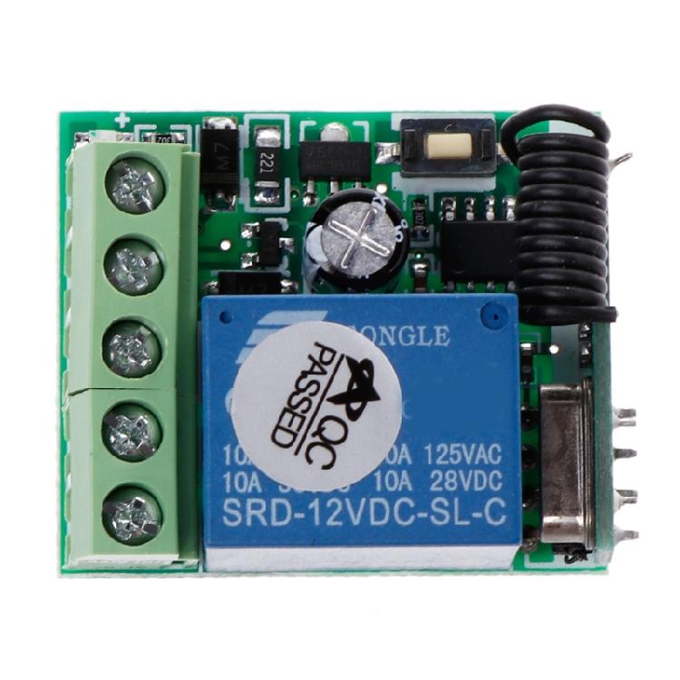 433Mhz Universal Wireless Remote Control Switch DC12V 1CH RF Relay Receiver