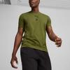 Puma Seasons Graphic Logo Round Neck Knit Short Sleeve T-Shirt Men Tops Green 525111-33