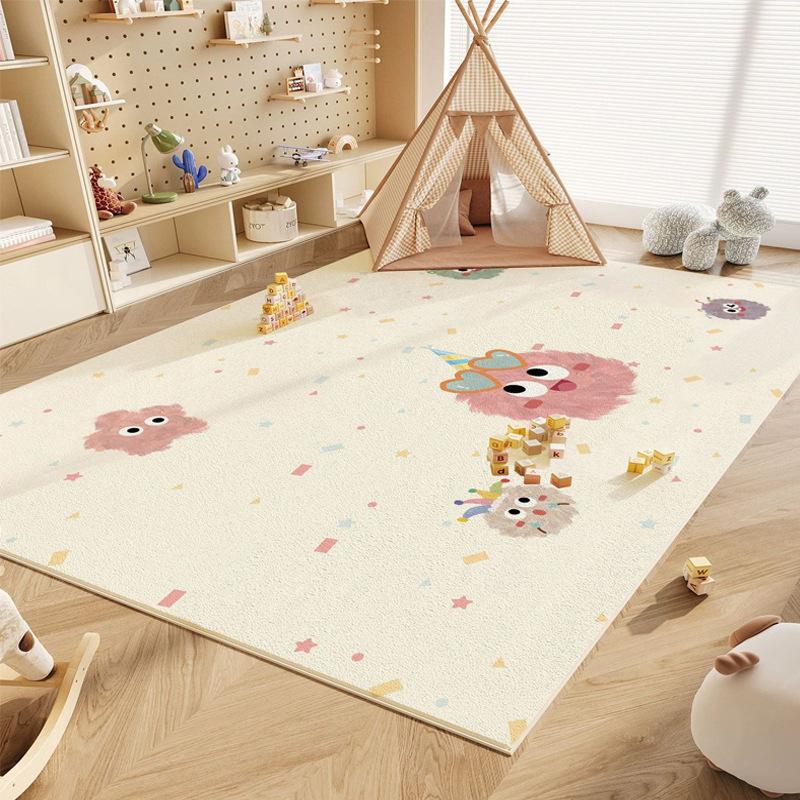 Cartoon Colored Carpets for Living Room Cute Anime Bedroom Decor Rug Soft Children's Room Carpet Home Non-slip Floor Mat Gift