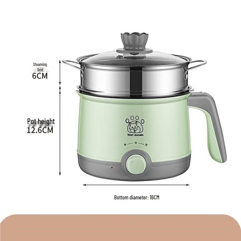 Triceratops Mini Electric Hot Pot with Steamer