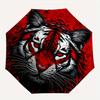 1pc Red and Black Tiger Automatic Opening and Closing Folding - A Good Choice for Gifts, Fashionable and Convenient Umbrella With Cute Cartoon Ch