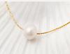 Elegant Pearl Gold-Plated Titanium Necklace - Durable, Versatile, Stylish Clavicle Chain