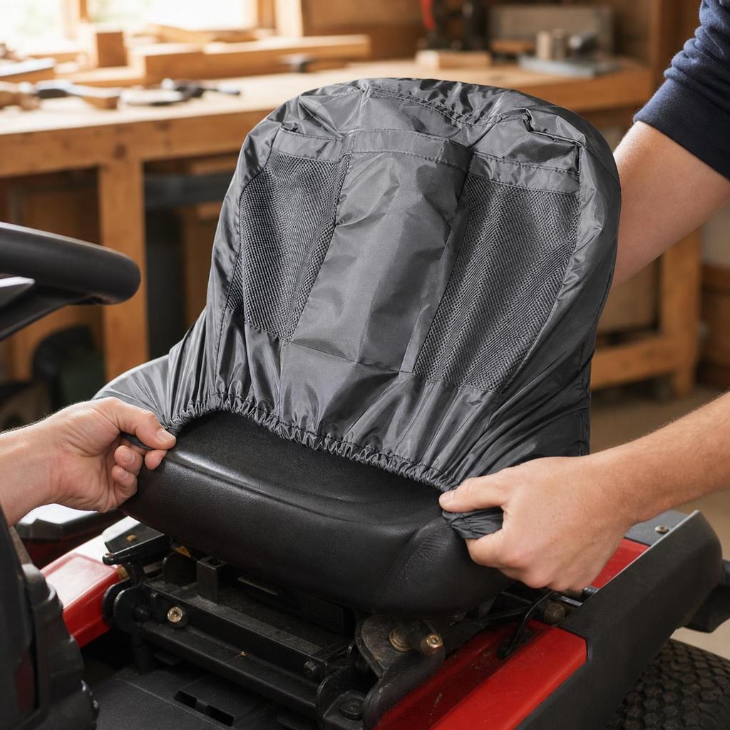 Mower Seat Cover Long-Lasting Protector with Pocket Non-Slip
