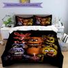 3pcs Duvet Cover Set (1*Duvet Cover + 2*Pillowcase, Without Core), Five Nights At Freddy's Print Bedding Set, Bedroom Decor, All‑Season, Birthday Gift