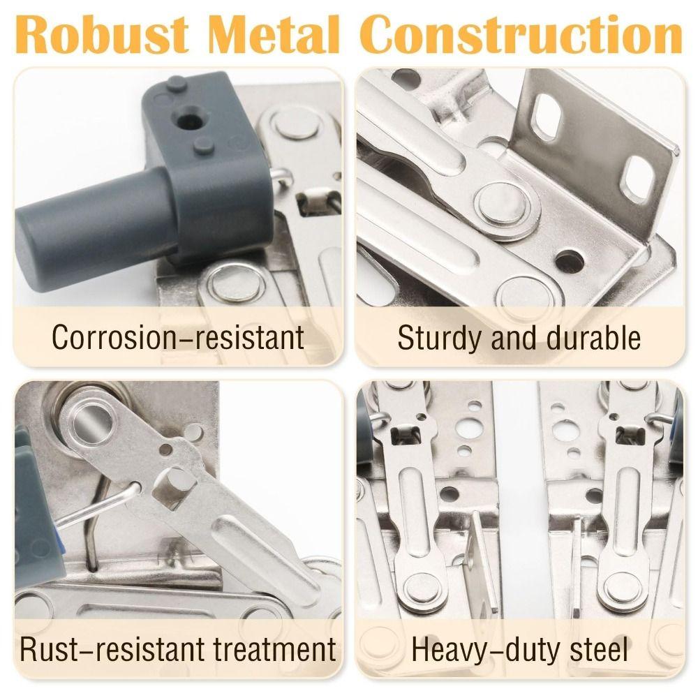 Down Sink Self-Closing Cabinet Hinges Heavy Duty Stainless Steel Pivot Hinge 45 Degree Tilt Rustproof Tip-Out Hinges Sink Drawer