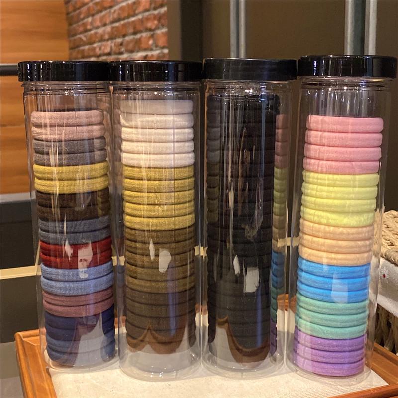 Koreanischer Damen-Haargummi mit hoher Elastizität und Lederetui - Modisches Pferdeschwanz-Accessoire