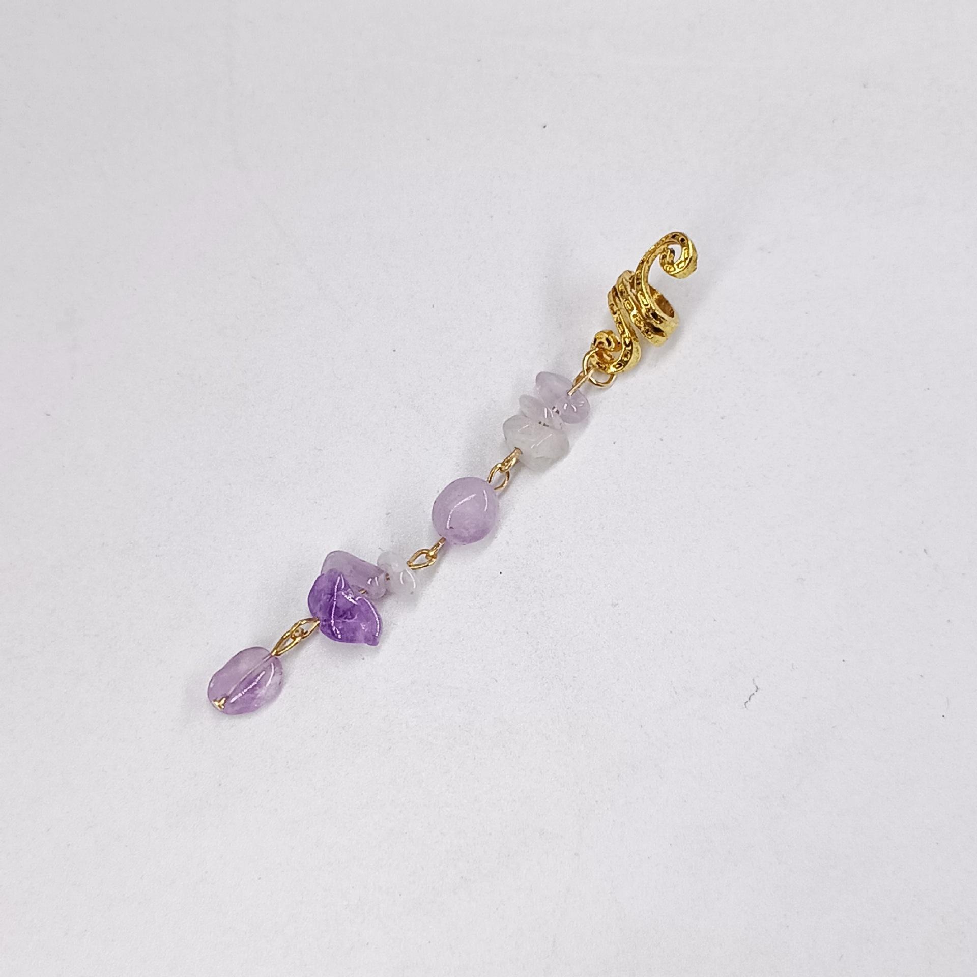 

Індивідуальна перебільшена коса Шнур для волосся Індивідуальна підвіска з натурального каменю Кільце для волосся Етнічний стиль Голова Мотузка Дреди Вінтажна заколка для волосся