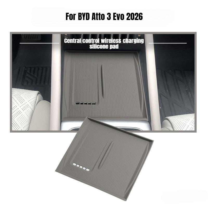 For BYD Atto 3 Evo 2026 Anti Dirt Pad Mobile Phone Wireless Charging Anti-Slip Mats Car Interior Accessiories