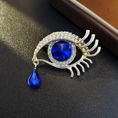 Angel Tears Crystal Brooch High-End Delicate Corsage Women'S Alloy Pin Niche Design Sense Suit Decorative Accessories