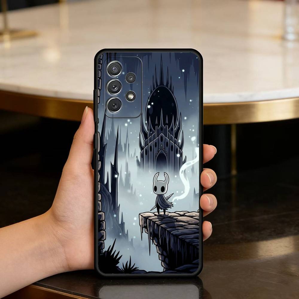 Game H-Hollow Knight Phone Case For Samsung Galaxy A73,A72,A71,A70,A53,A52,A51,Soft Silicone Black Cover