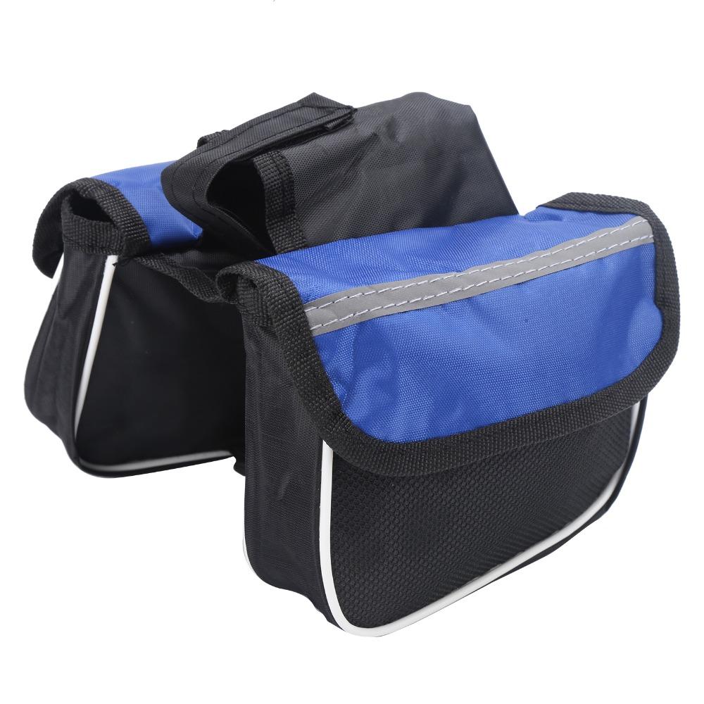 2PCS Hanging Bicycle Front Beam Bag 600D Oxford cloth Bike Frame Bag  Mountain Biking