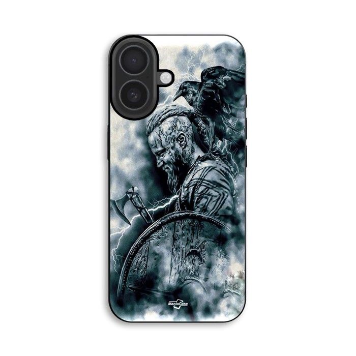 Hülle Für iPhone 18 Wikinger Ragnar Lothbrok Schild Rabe Maniacase schwarz
