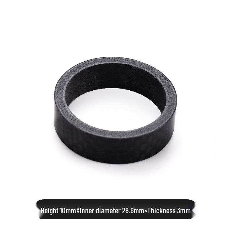 Mountain Bike Carbon Fiber Fork and Headset Spacers Set (28.6mm, 3K Finish)