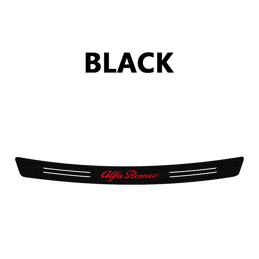 VKD2 1PCS Car Carbon Fiber Tail Trunk Rear Bumper Load Edge Protector Sticker For Alfa Romeo Giulia Mito Stelvio Sportiva Giulietta