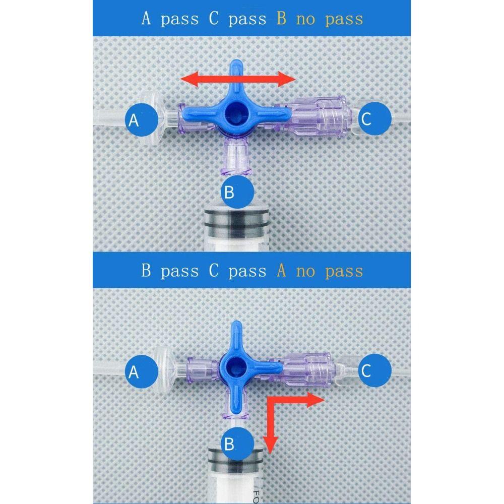 6pcs Male Lock 3-Way Valve 3-Way Stopcocks Water Valve Disposable Ball Valve  Hobbies