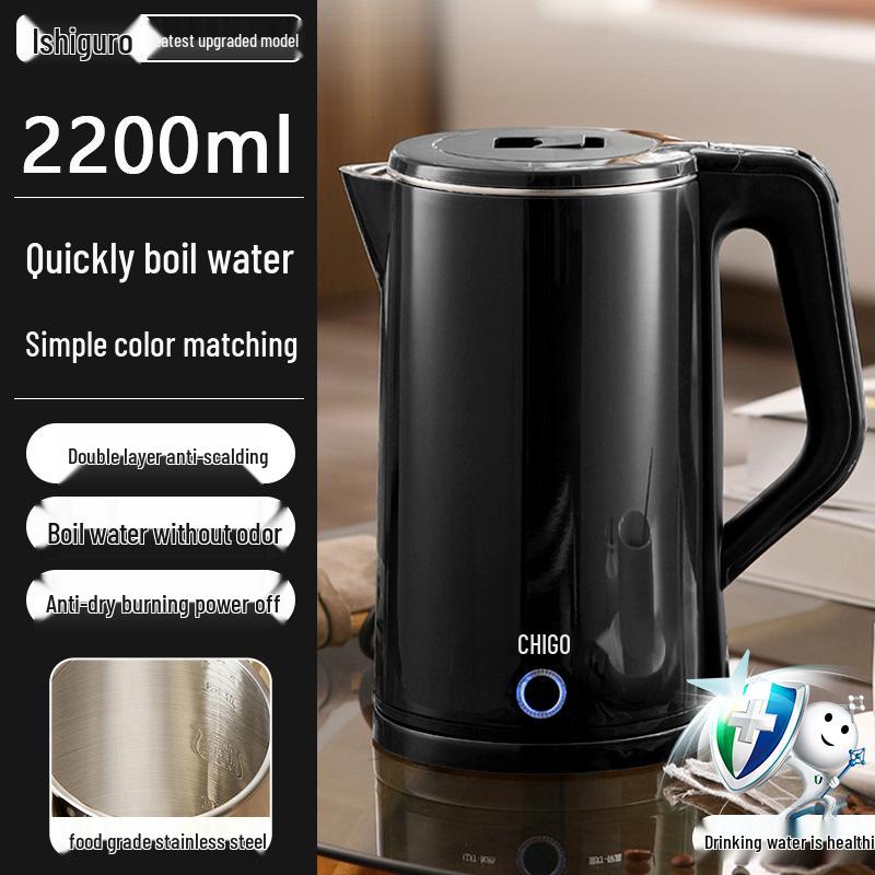 Zhigao Electric Kettle: Durable, Large Capacity, Auto Power-Off, Keeps Water Warm, Ideal for Dorms and Homes
